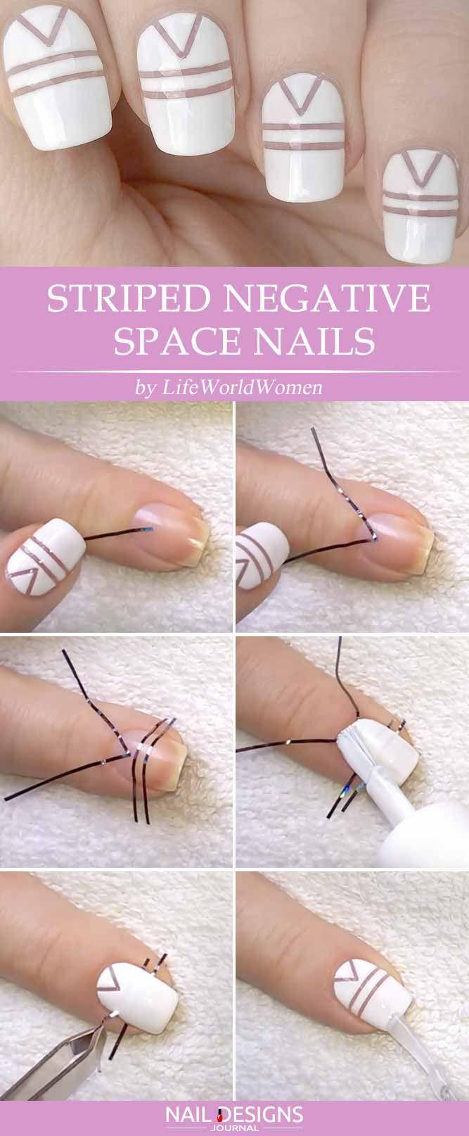 زفاف - Easy And Unique Striped Nails Ideas To Pull Of Right Now