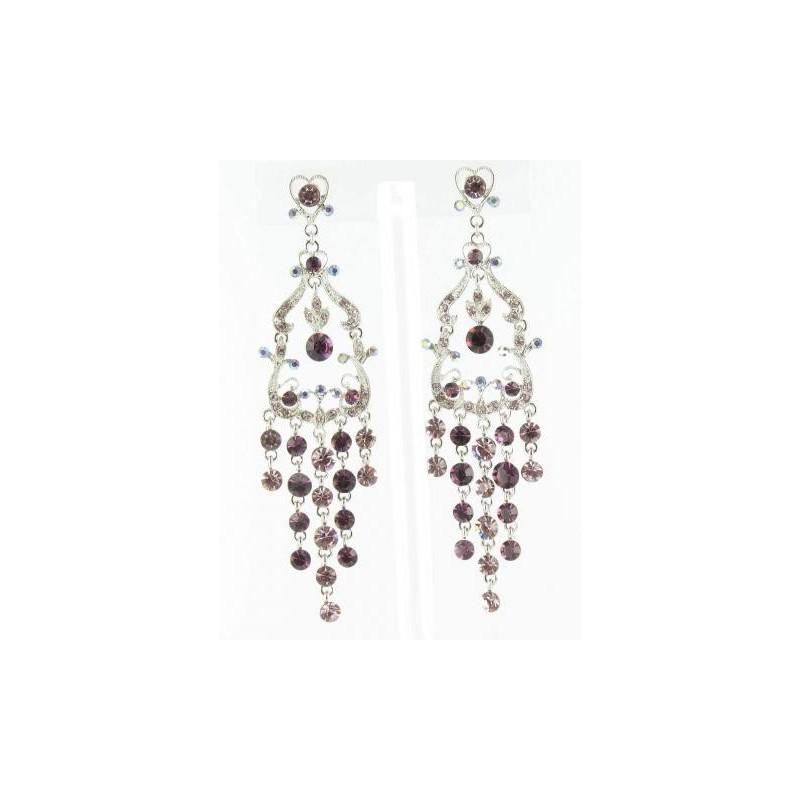 Mariage - Helens Heart Earrings JE-X003210-S-Pink Helen's Heart Earrings - Rich Your Wedding Day