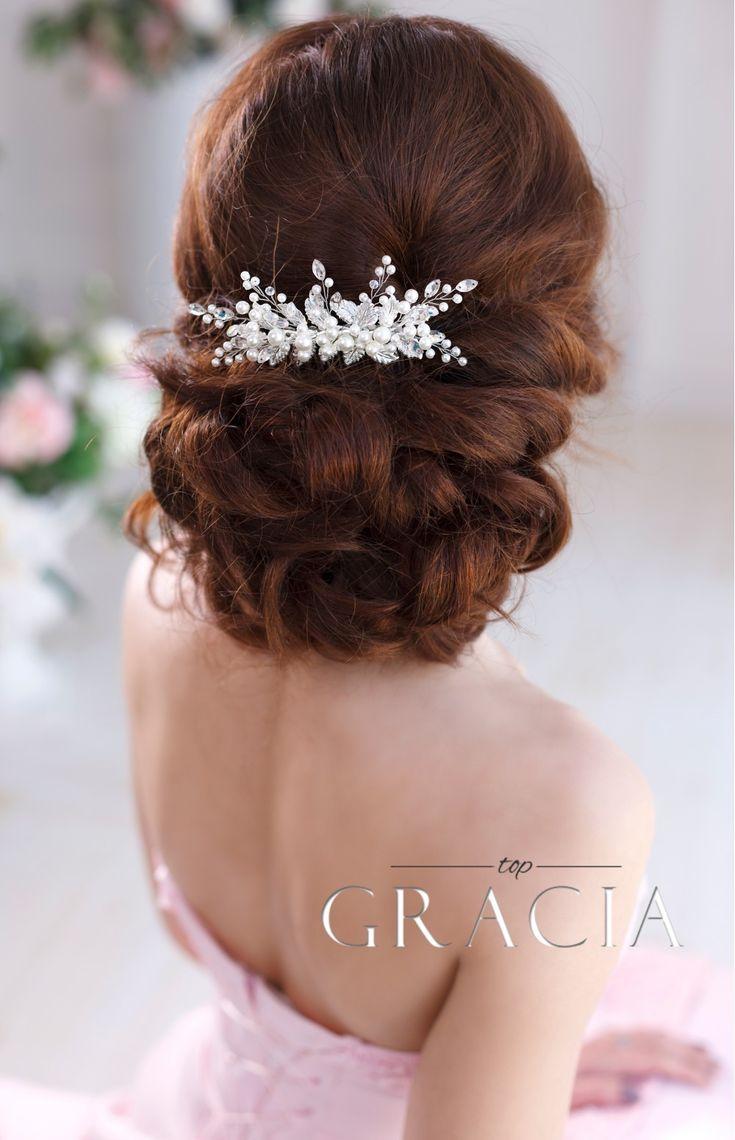 Wedding - ELENE Ivory Pearl And Crystal Bridal Hair Comb