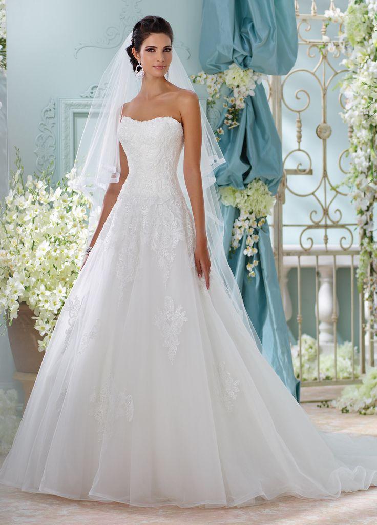 Свадьба - Embroidered Strapless A-Line Wedding Dress- 116208 Alesea
