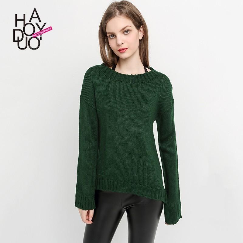 زفاف - Oversized Vogue Jersey One Color Fall Sweater - Bonny YZOZO Boutique Store