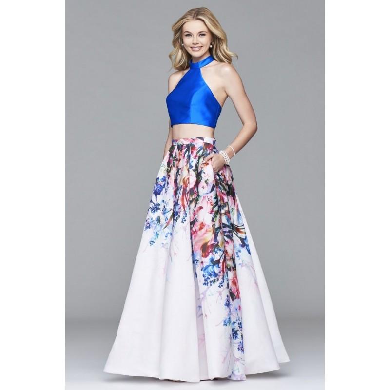 Mariage - Faviana - s7982 Long mikado print two-piece - Designer Party Dress & Formal Gown