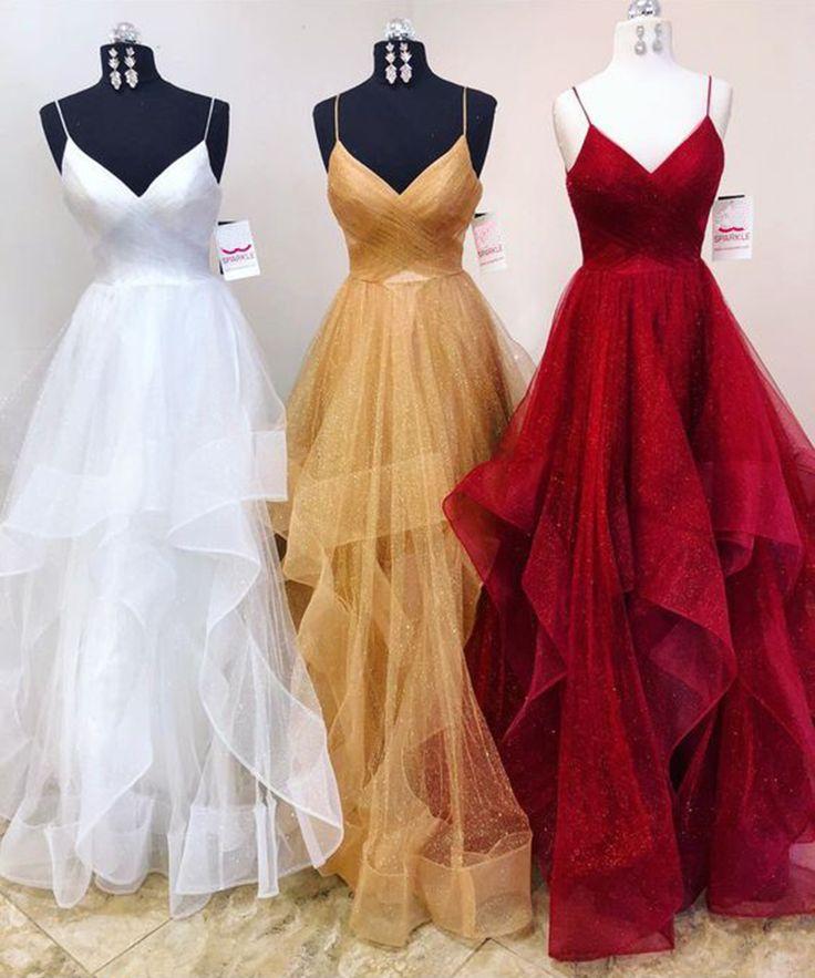 Mariage - Unique 2018 Spring Long Tulle Ruffles Evening Dress, Prom Dress From Sweetheart Dress