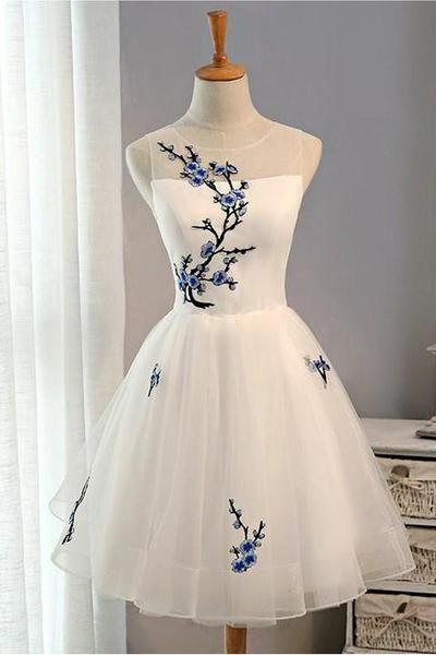 زفاف - A-Line Homecoming Dress,Lace Off-Shoulder Short Prom Dresses,Pearl Pink Homecoming Dress,N104