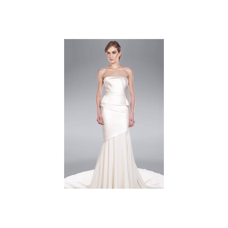 زفاف - Amanda Wakeley SP14 Dress 28 - White Fit and Flare Strapless Full Length Amanda Wakeley Spring 2014 - Rolierosie One Wedding Store