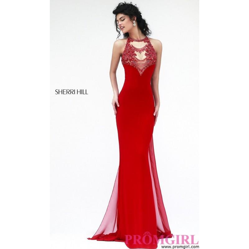 زفاف - Floor Length Sherri Hill Prom Dress - Brand Prom Dresses