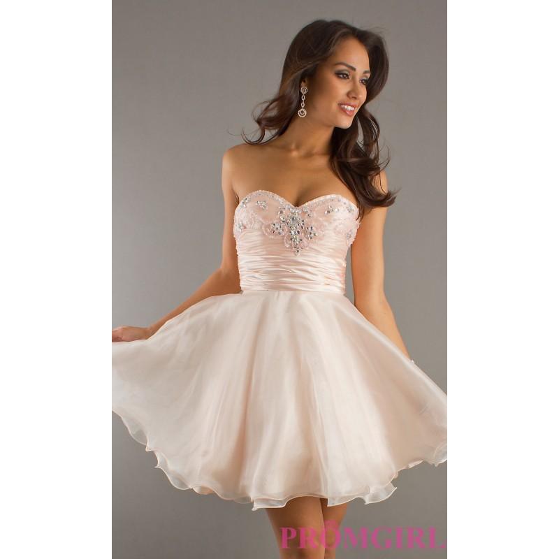 زفاف - Short Strapless Party Dress - Brand Prom Dresses