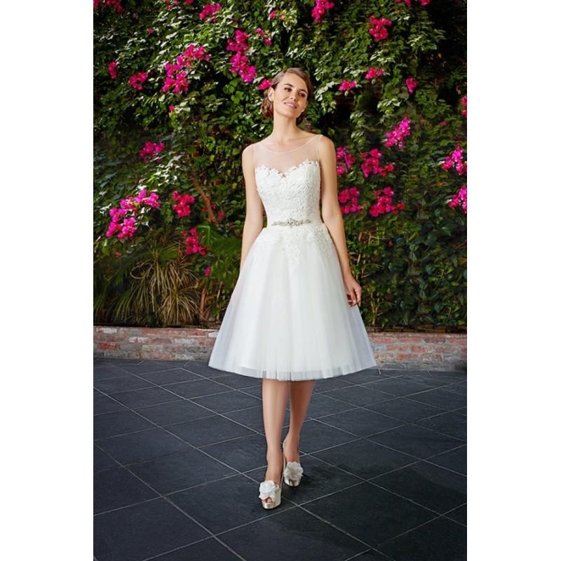 Wedding - Style T772 by Moonlight Tango - Cocktail Sleeveless Ballgown Bateau LaceNetTulle Dress - 2018 Unique Wedding Shop