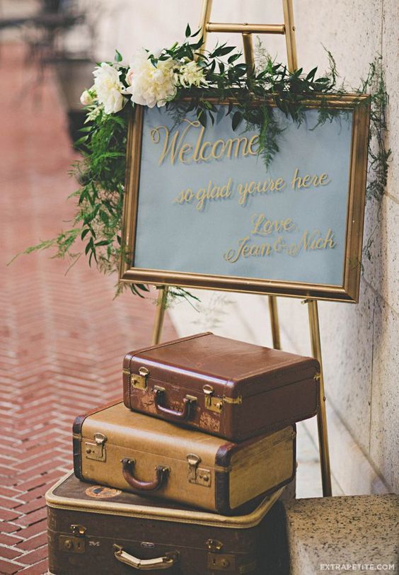 زفاف - Top 20 Vintage Suitcase Wedding Decor Ideas