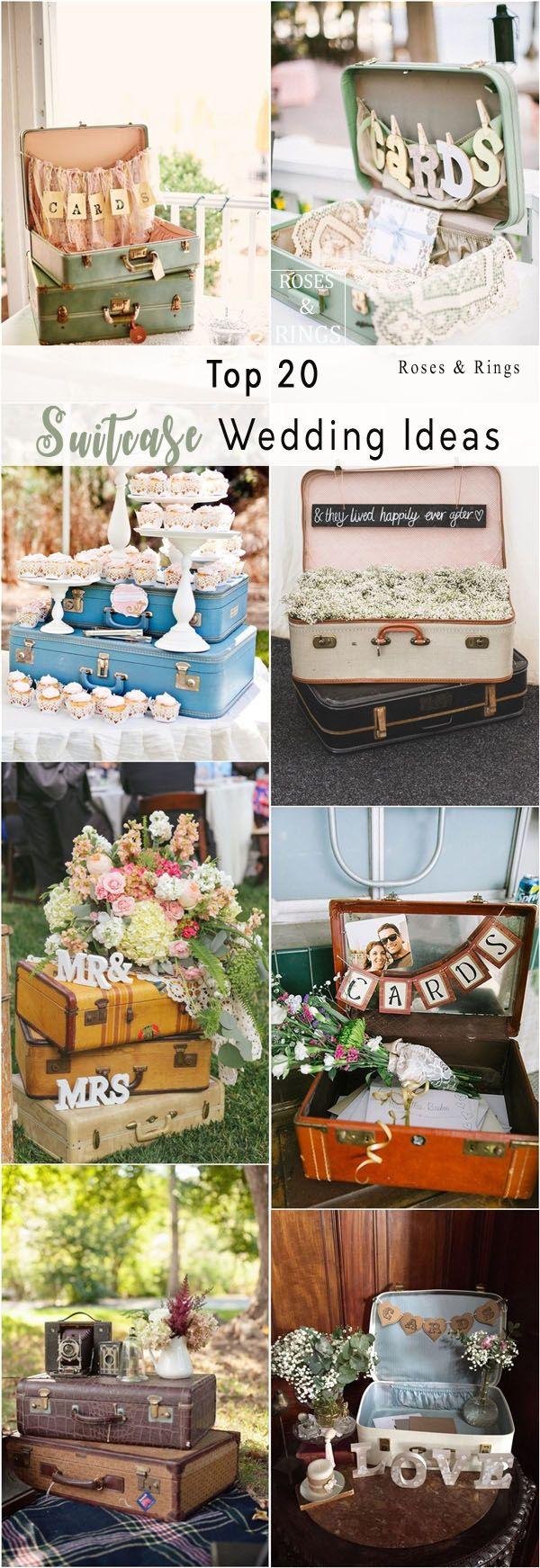 Hochzeit - Top 20 Vintage Suitcase Wedding Decor Ideas