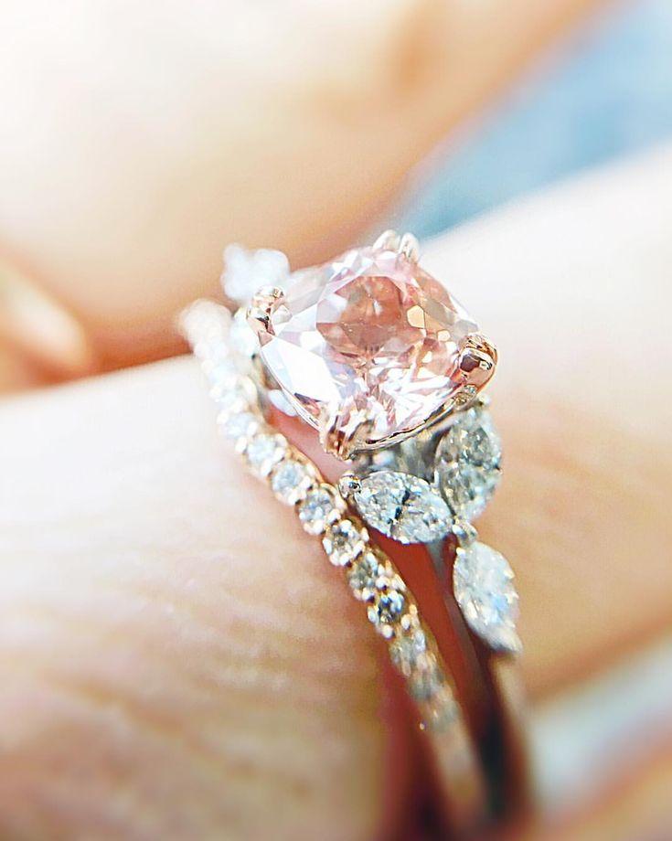 Hochzeit - In Stock!* Anastasia Champagne Sapphire Engagement Ring