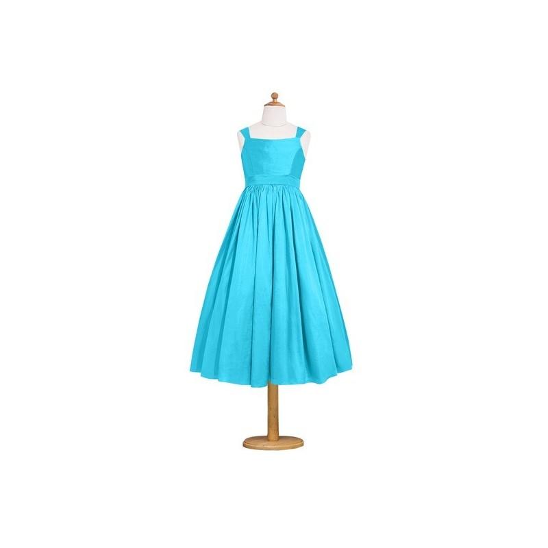 زفاف - Pool Azazie Penny JBD - Taffeta Tea Length Bow/Tie Back Dress - Charming Bridesmaids Store