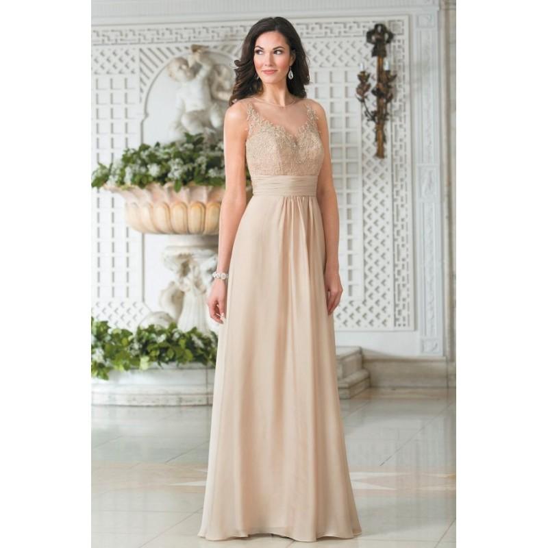 Wedding - Style L174005 by Jasmine Belsoie - Chiffon  Lace Floor Illusion Column Jasmine Belsoie - Bridesmaid Dress Online Shop