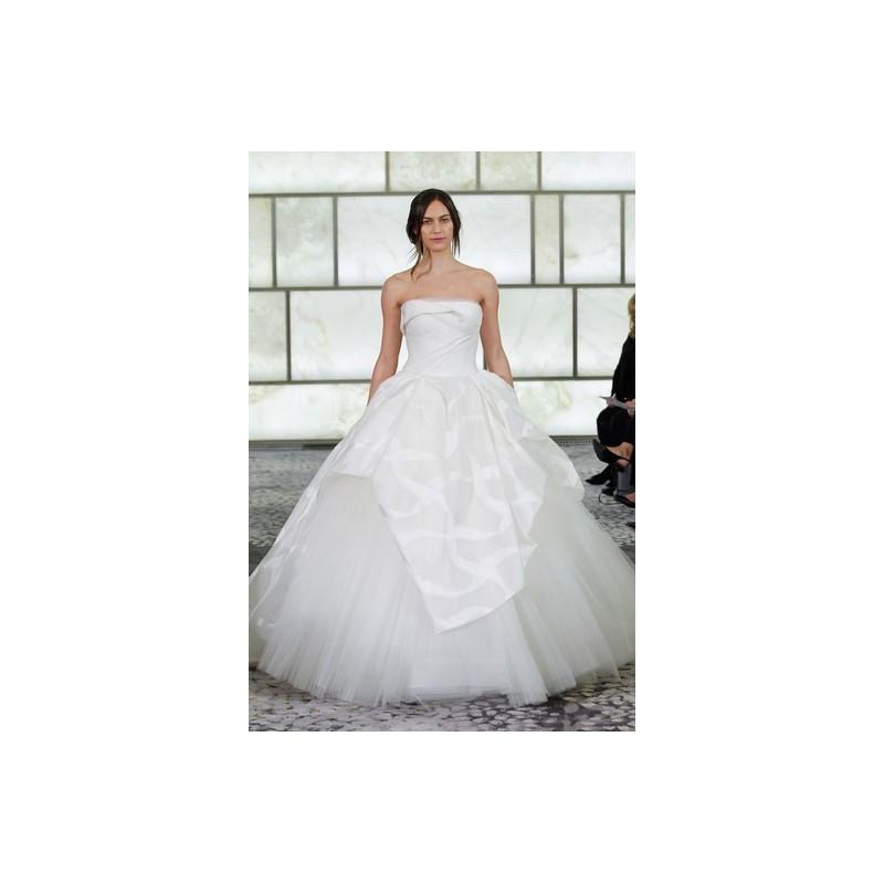 Hochzeit - Rivini Fall 2015 Dress 9 - White Full Length Fall 2015 Rivini Ball Gown Strapless - Rolierosie One Wedding Store