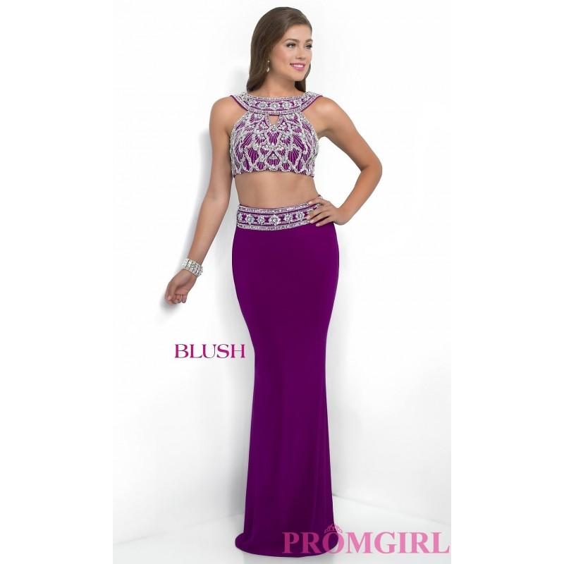 زفاف - Blush Two Piece Long Prom Dress - Brand Prom Dresses