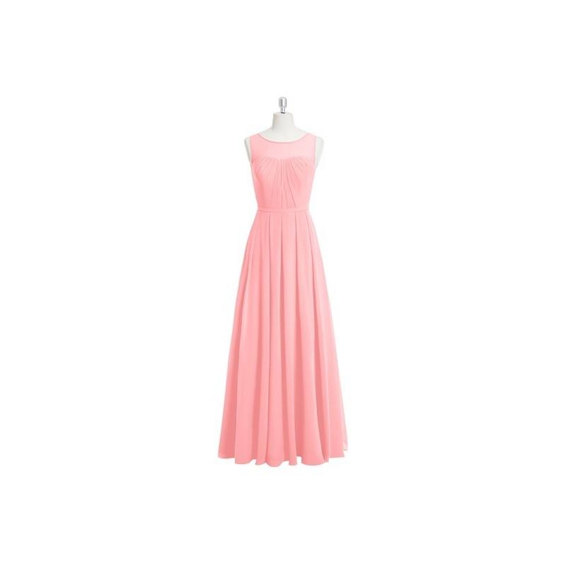Свадьба - Flamingo Azazie Ambrosia - Keyhole Boatneck Floor Length Chiffon Dress - Simple Bridesmaid Dresses & Easy Wedding Dresses