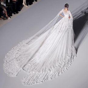 زفاف - 3M Long Cathedral/Royal Train Wedding Dress