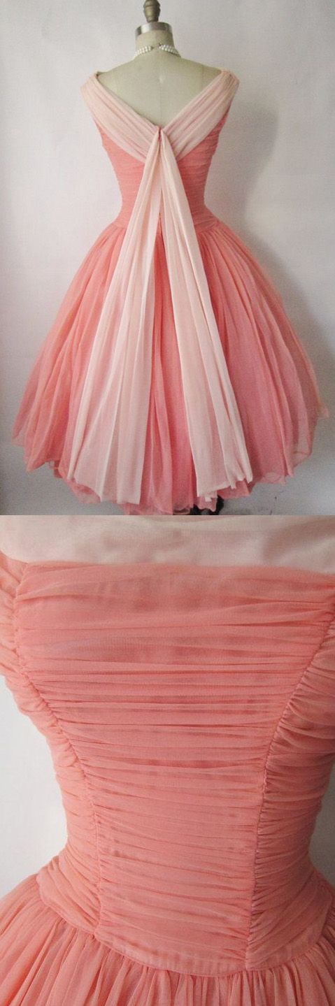 Свадьба - Short Homecoming Party Dress Feminine Coral Party Dresses With Bateau Backless Pleated Dresses WF02G51-364