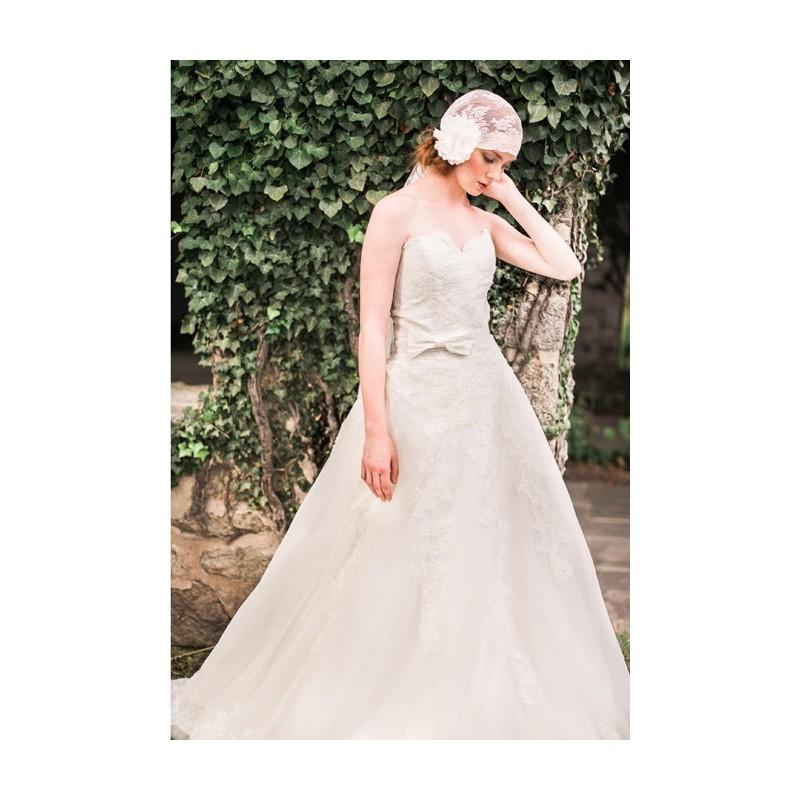 زفاف - Sareh Nouri - 2013 - Grace Strapless Lace and Silk Tulle Ball Gown Wedding Dress with Bow Detail - Stunning Cheap Wedding Dresses