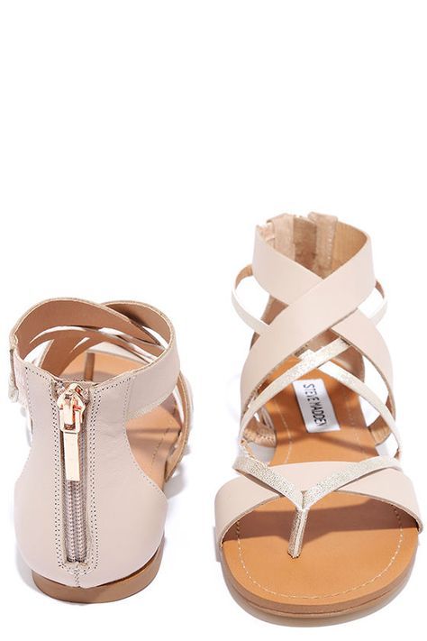 Mariage - Steve Madden Honore Blush Leather Thong Sandals