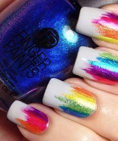 Hochzeit - 19 Rainbow Nail Designs That'll Make A Statement