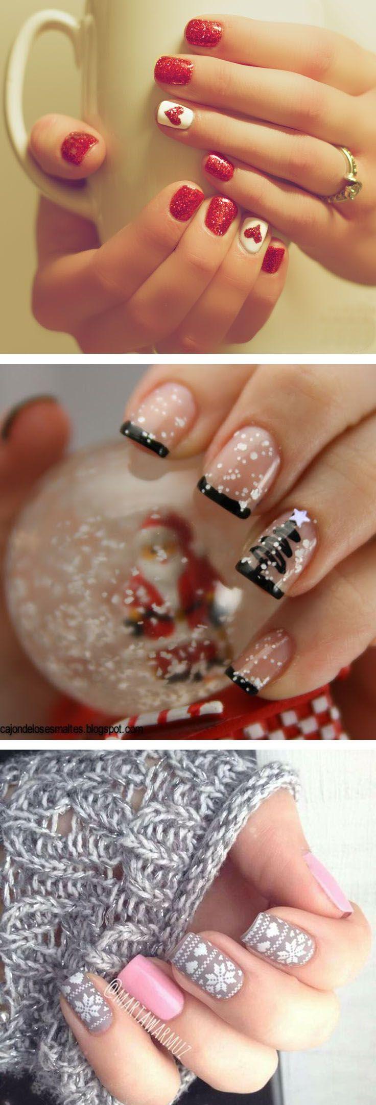 Mariage - 20 Festive Christmas Nail Art Ideas