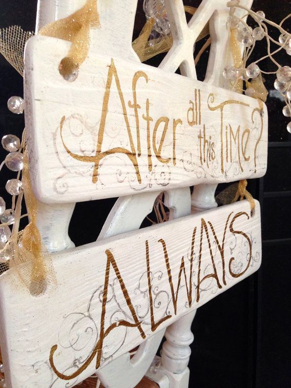 Свадьба - Wedding Quotes : To All The Harry Potter Fans... 2 Sided Wedding Signs, Mr And Mrs On One And The