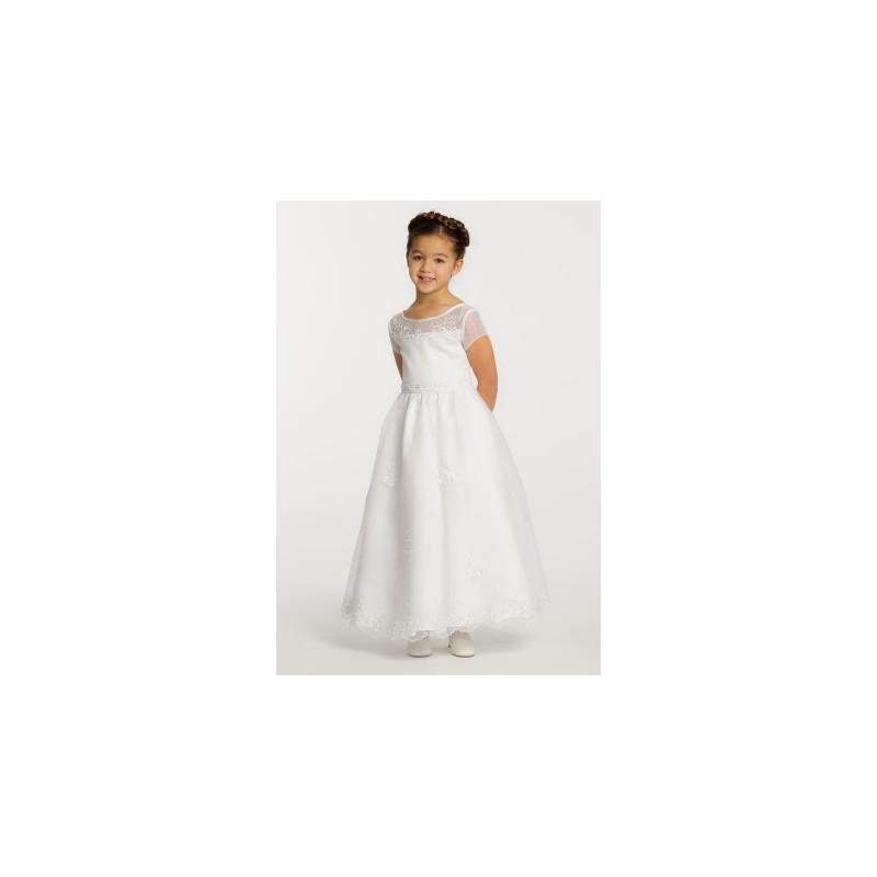 Свадьба - Camille La Vie Short Sleeve Organza Flower Girl Dress -  Designer Wedding Dresses