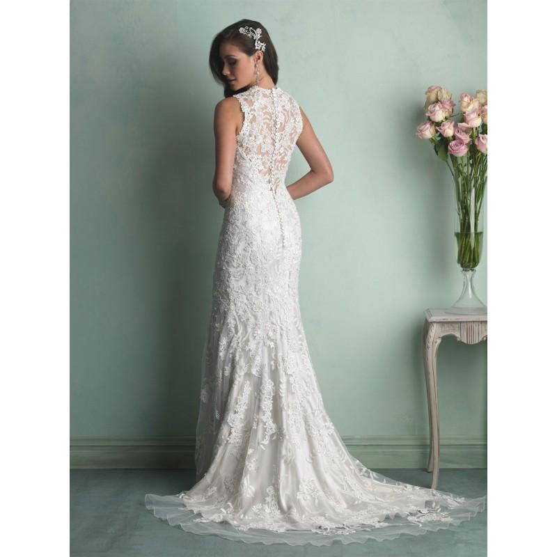 زفاف - Allure Bridals 9160 High Neck Lace Slip Wedding Dress - Crazy Sale Bridal Dresses