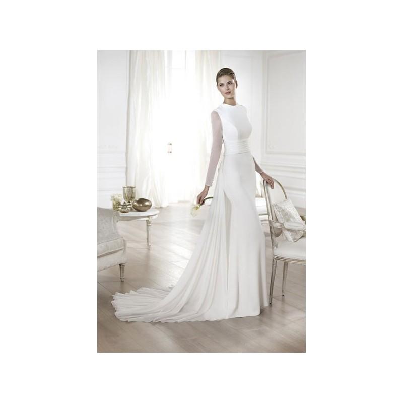 زفاف - Vestido de novia de Pronovias Modelo YELICE - 2014 Evasé Con mangas Vestido - Tienda nupcial con estilo del cordón