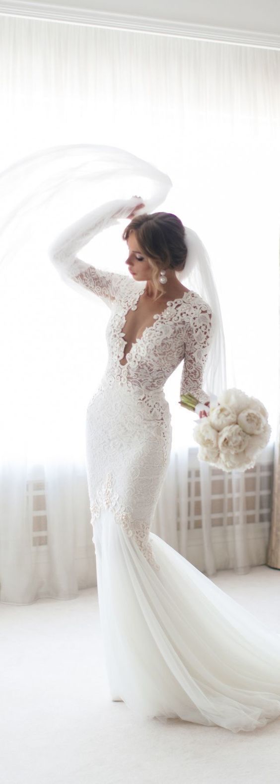 Mariage - Mermaid Wedding Dress Lace Wedding Gowns Sexy Wedding Dresses