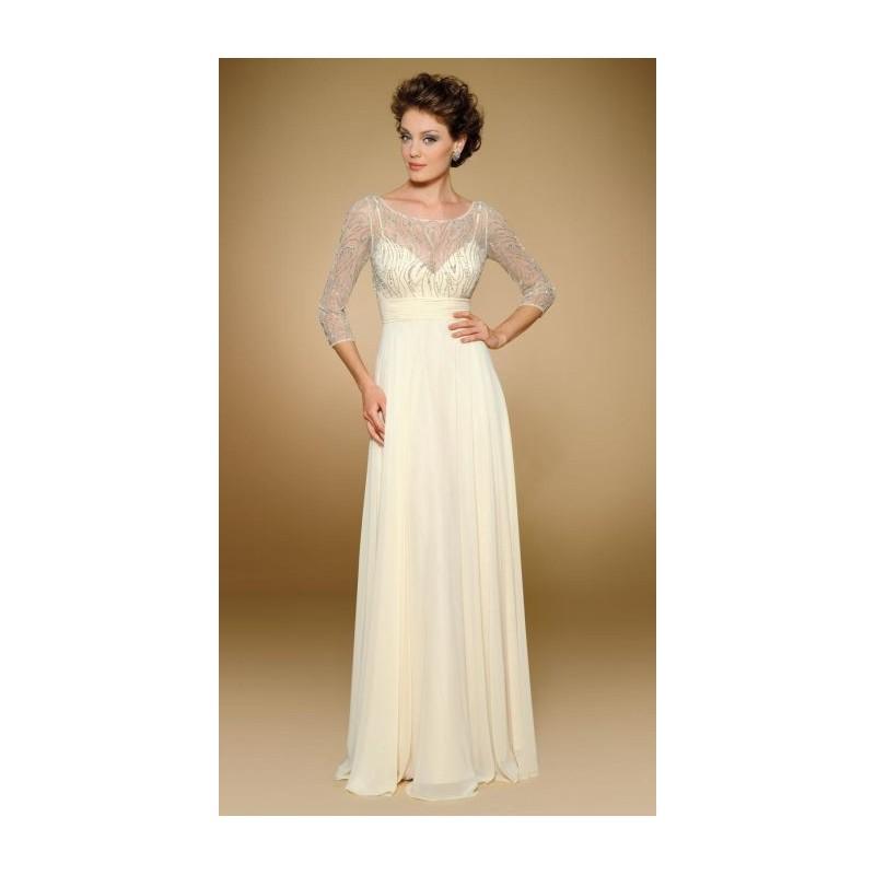 Wedding - Rina Di Montella 1819 Illusion Sleeve Mother of the Bride Dress - Brand Prom Dresses