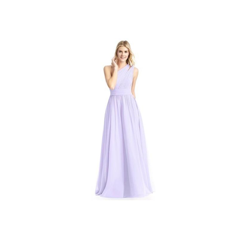 Wedding - Lilac Azazie Molly - Chiffon Floor Length One Shoulder Back Zip Dress - Charming Bridesmaids Store