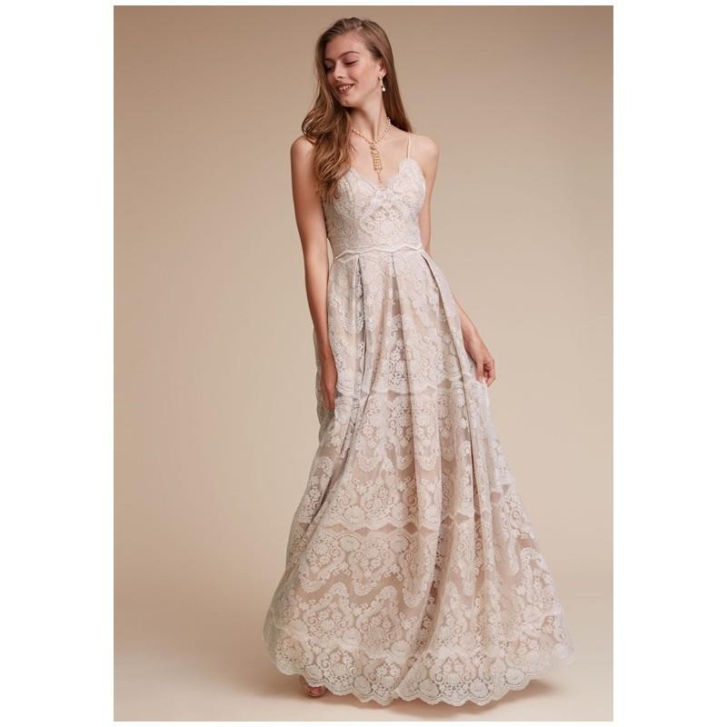 Свадьба - BHLDN Helena - A-Line V-Neck Natural Floor Silk Lace - Formal Bridesmaid Dresses 2018