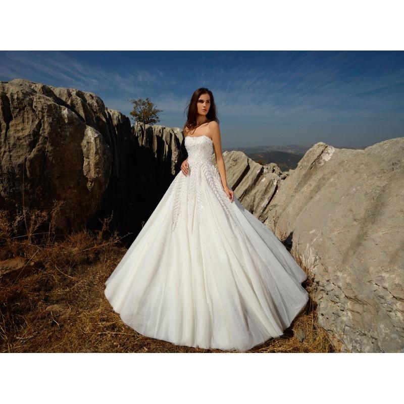 Wedding - Tony Ward Fall/Winter 2018 Winter Rose Strapless Chapel Train Ball Gown Sleeveless Sweet Ivory Beading Tulle Bridal Gown - Customize Your Prom Dress
