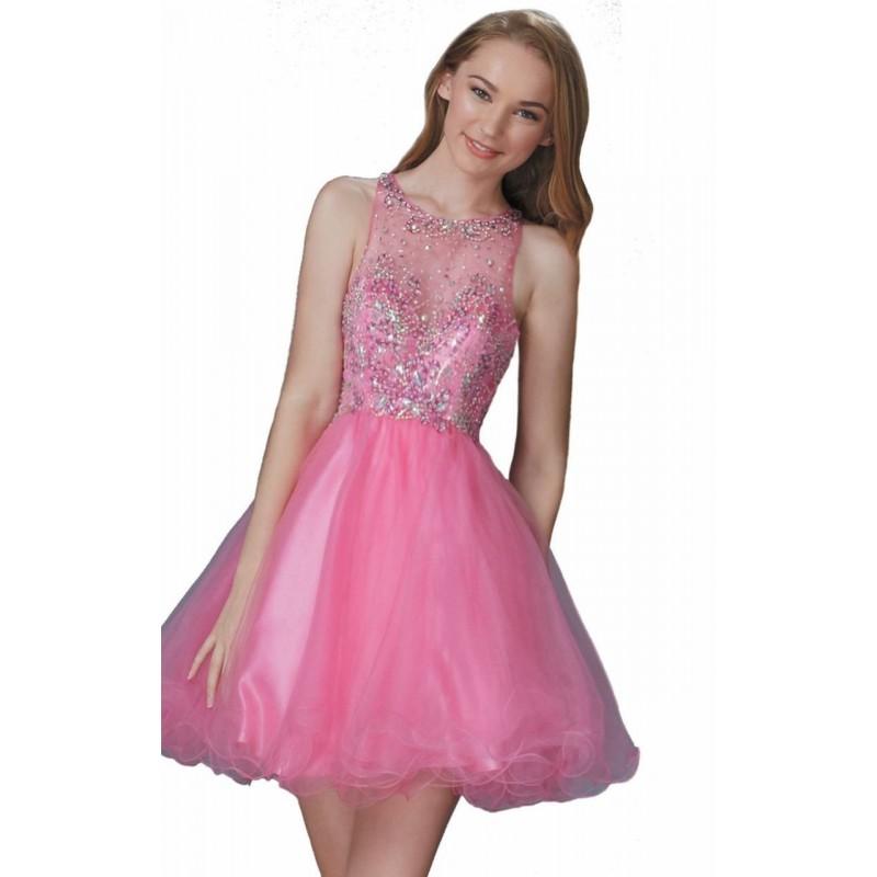 زفاف - Elizabeth K - Bedazzled Illusion Tulle Dress GS2074 - Designer Party Dress & Formal Gown