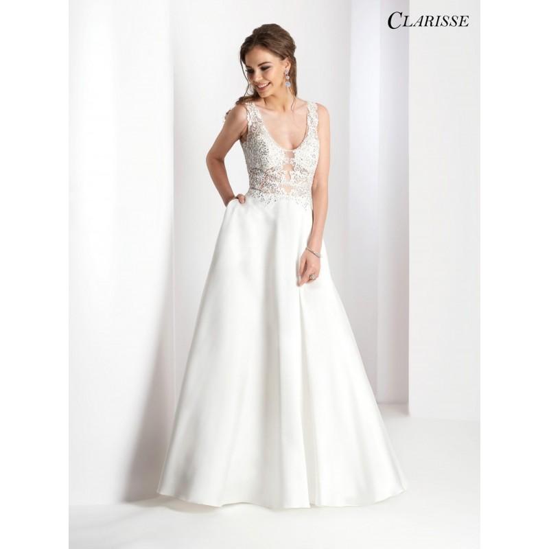زفاف - Clarisse 3535 Scoop Neckline A-line Prom Dress - 2018 New Wedding Dresses