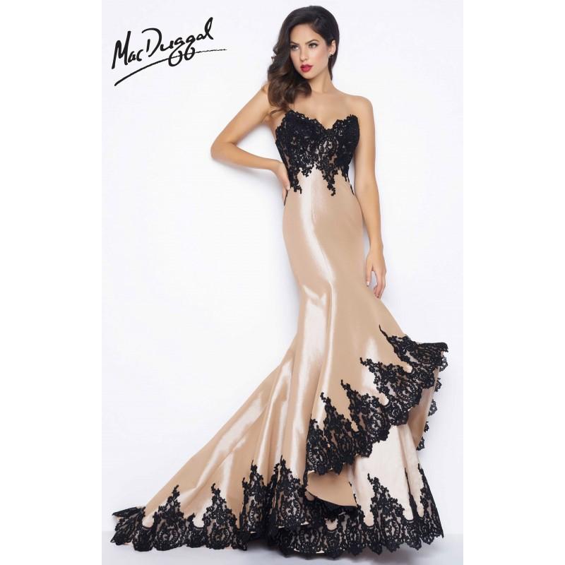 زفاف - Black/White Mac Duggal 62819R - Customize Your Prom Dress