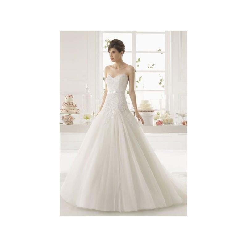 زفاف - Vestido de novia de Aire Barcelona Modelo Azorin - 2015 Princesa Palabra de honor Vestido - Tienda nupcial con estilo del cordón