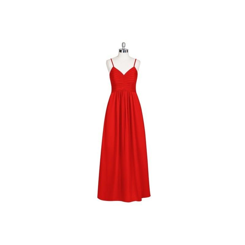 Mariage - Red Azazie Paola - Sweetheart Chiffon Back Zip Floor Length Dress - Charming Bridesmaids Store