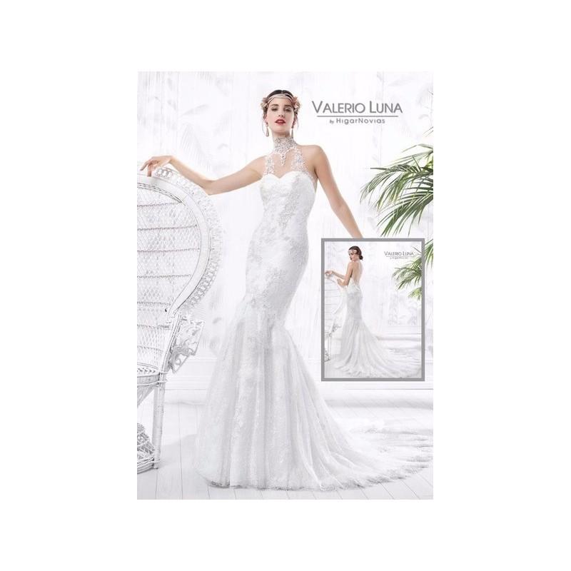 Wedding - Vestido de novia de Valerio Luna Modelo VL5822 - 2016 Sirena Palabra de honor Vestido - Tienda nupcial con estilo del cordón