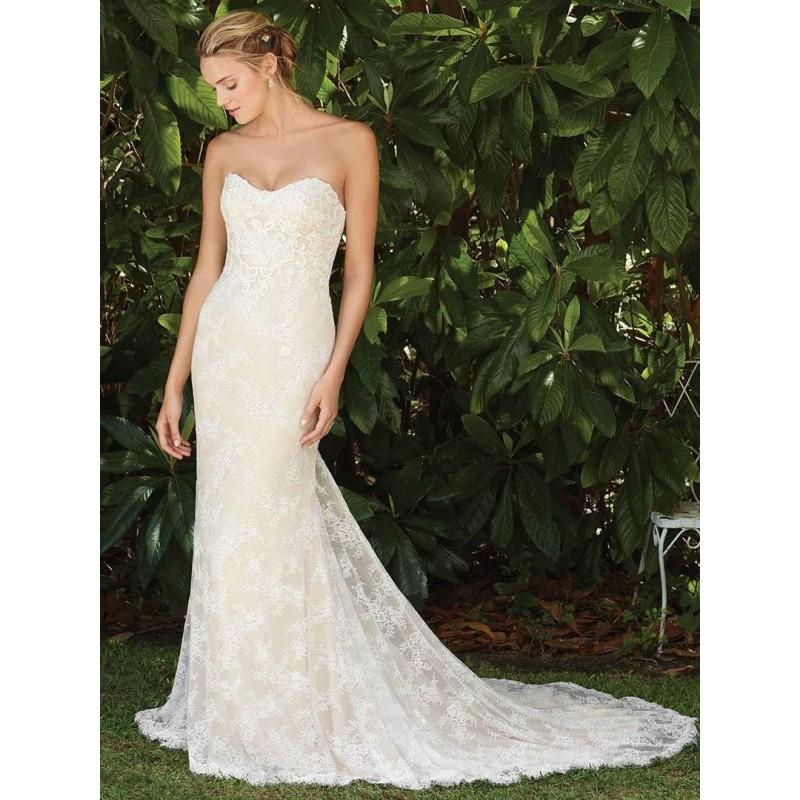زفاف - Casablanca Bridal 2281 Forsythia Strapless Lace Sheath Wedding Dress - Crazy Sale Bridal Dresses