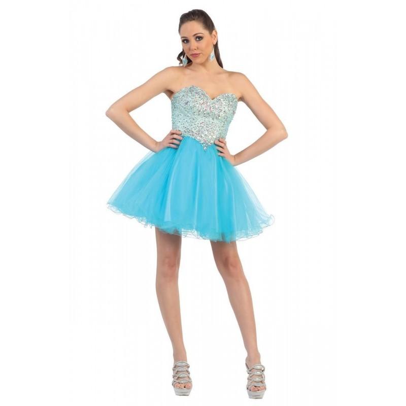 زفاف - May Queen - Adorable Strapless Sweetheart Short Dress MQ1139 - Designer Party Dress & Formal Gown