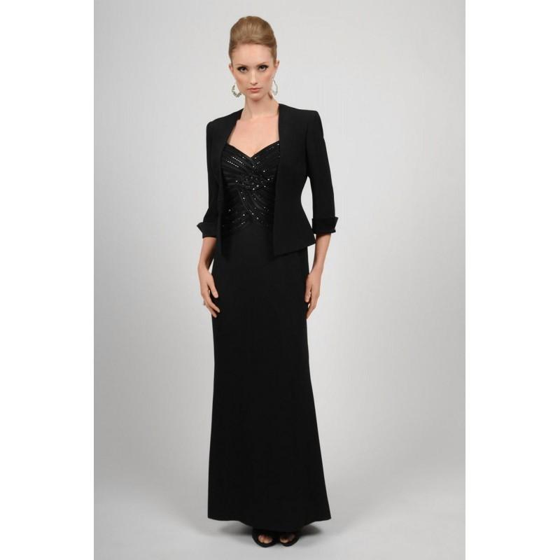 زفاف - Daymor Couture - Rhinestone Embellished Gown with Jacket 404 - Designer Party Dress & Formal Gown