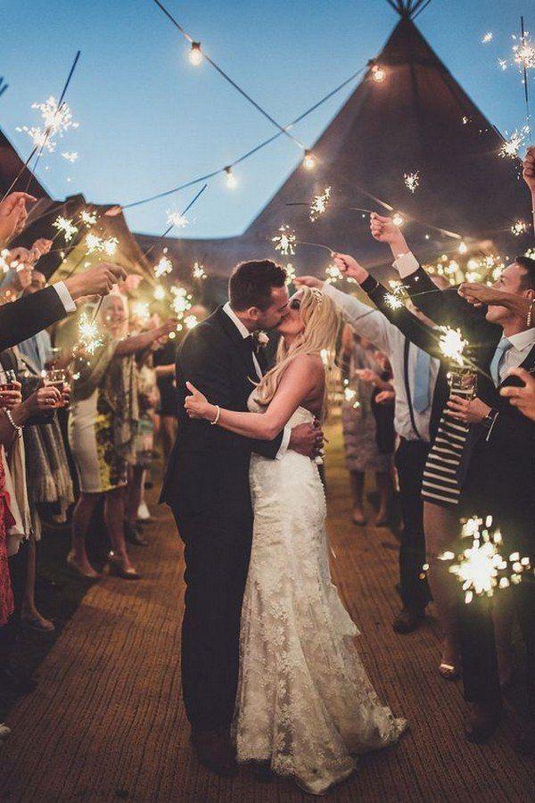 Wedding - 20 Sparklers Send Off Wedding Ideas For 2018