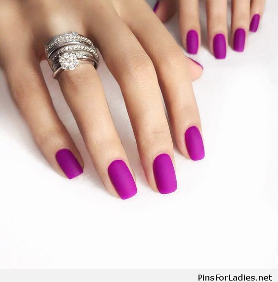 زفاف - Matte Pink Nails
