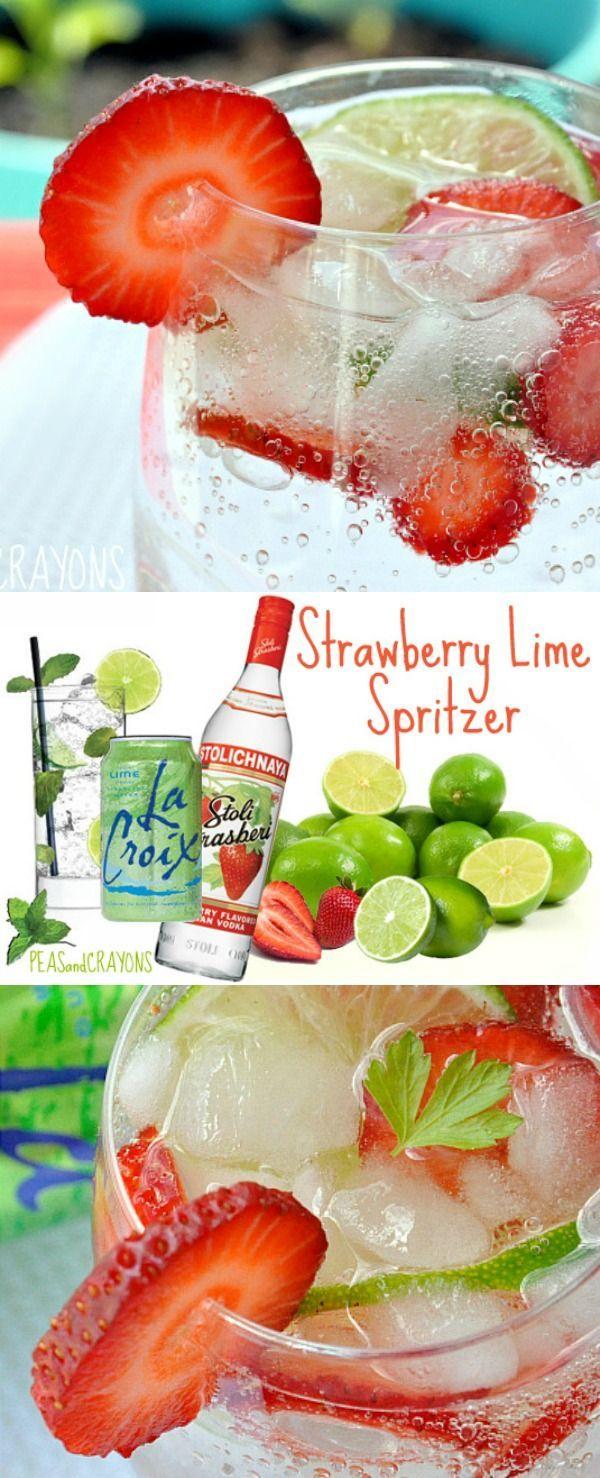 Hochzeit - Skinny Strawberry Lime Spritzer