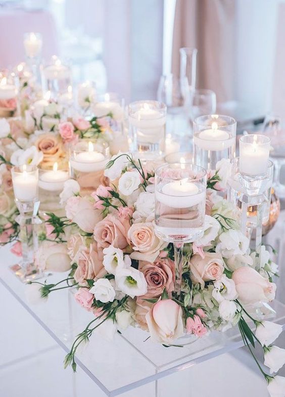 Hochzeit - Top 20 Blush Pink Wedding Certerpieces