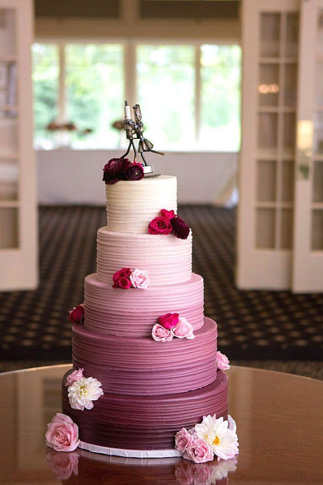 زفاف - 30 Fantastic Ombre Wedding Cakes