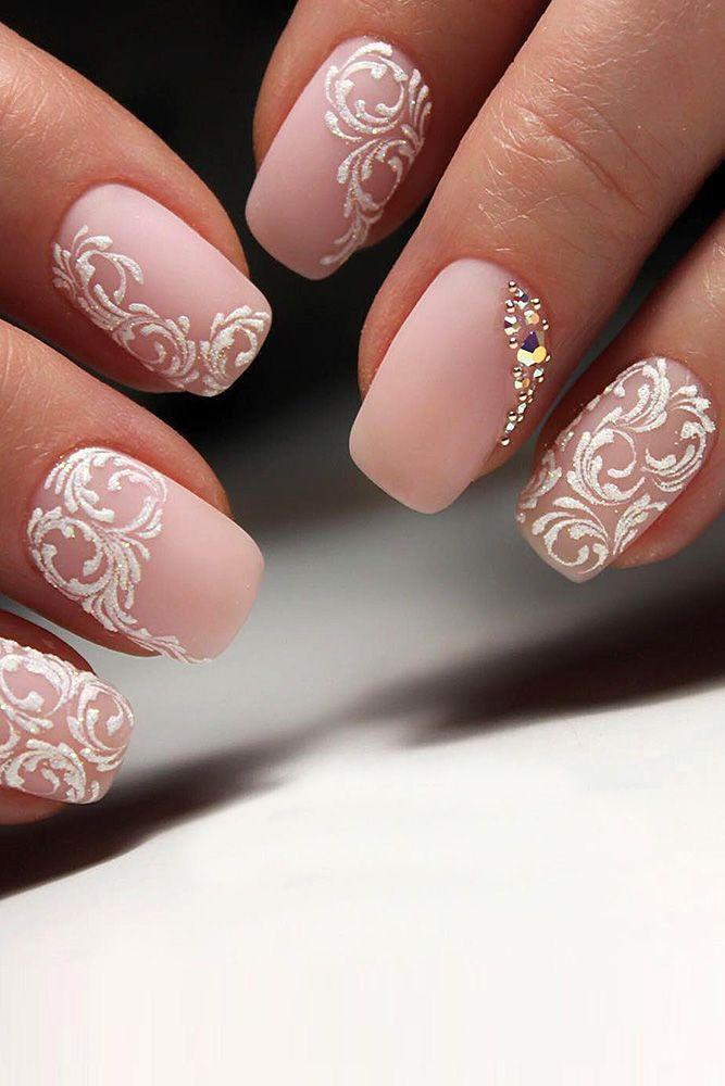 Wedding - 30 Perfect Pink And White Nails For Brides